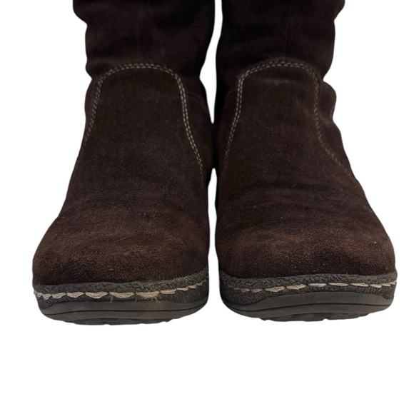 BareTraps Women's Esha Leather Suede Dark Brown w/Faux Fur 90s Retro Size 7.5 - Picture 2 of 9